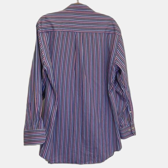 Peter Millar - Multicolor Striped Button Down Shirt - size MEDIUM  **STAIN - Picture 2 of 8